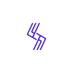 S letter logo with modern minimalist abstract design style