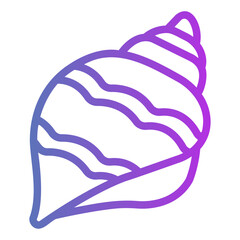 conch shell Gradient icon