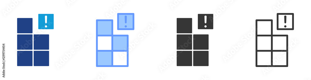 Poster Outlier icon set multiple style collection