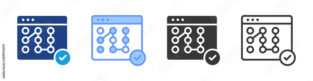 Poster Pattern Recognition icon set multiple style collection