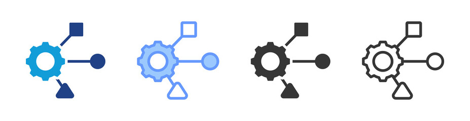 Obraz premium Model icon set multiple style collection