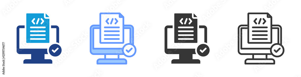 Poster Training Data icon set multiple style collection