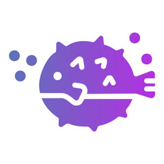 puffer fish Gradient icon