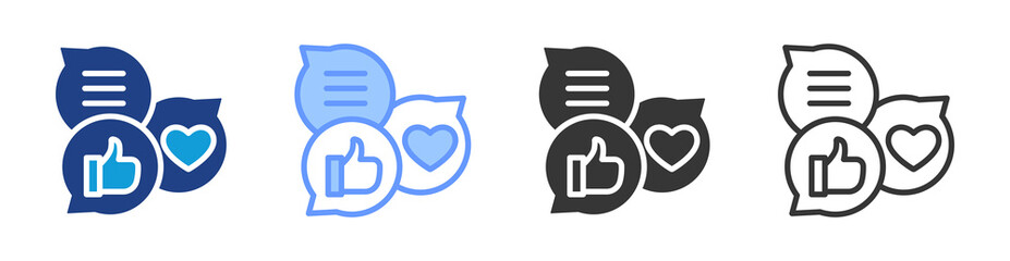 Obraz premium Social Media icon set multiple style collection