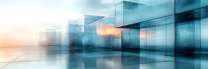 modern office building with blue sky