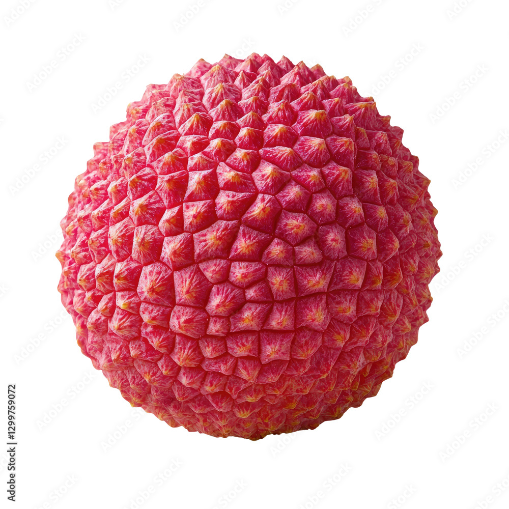 Poster vibrant pink textured sphere with intricate geometric patterns appearing in 3d space for creative pr