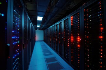 Fototapeta premium A stock image of cloud infrastructure supporting big data analytics.