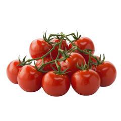 Fresh Red Tomatoes Piled Together on a White Background Ideal for Healthy Cooking and Culinary Use