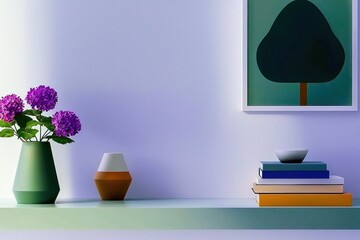 Chic Home Office Backdrop With Modern Decor, Elegant Accessories, And Colorful Plants Creating A Relaxing Atmosphere