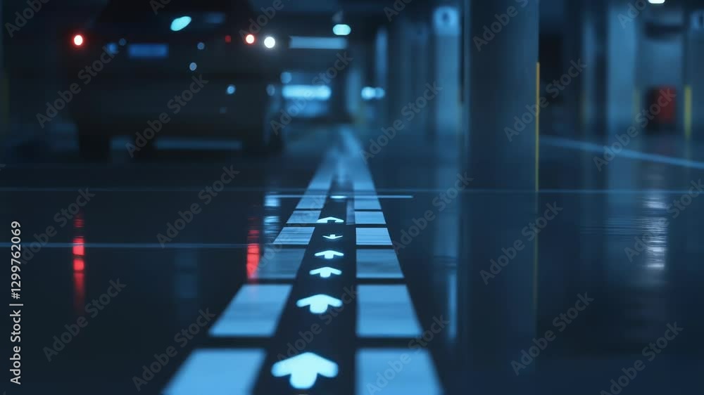 Aufkleber autonomous vehicles are utilizing smart illuminated road lines to navigate and park themselves effic