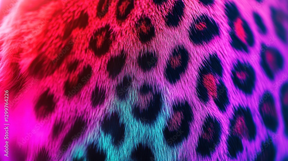 Poster vibrant trendy jacket with unique print patterns