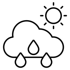 Raining  Icon Element For Design