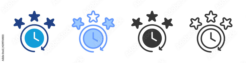 Poster Experience icon set multiple style collection