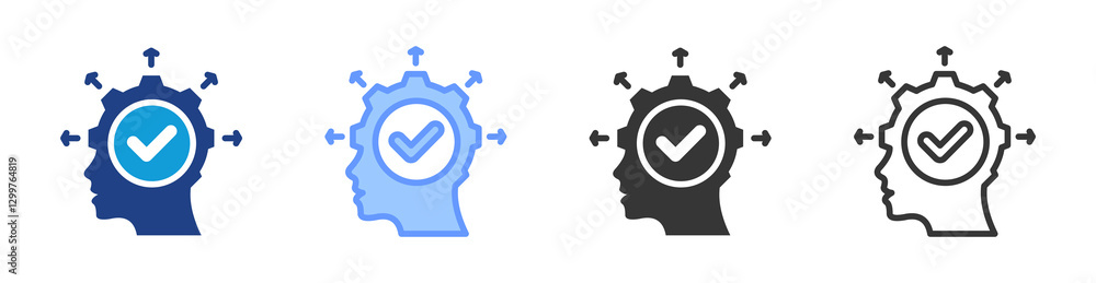 Poster Capability icon set multiple style collection