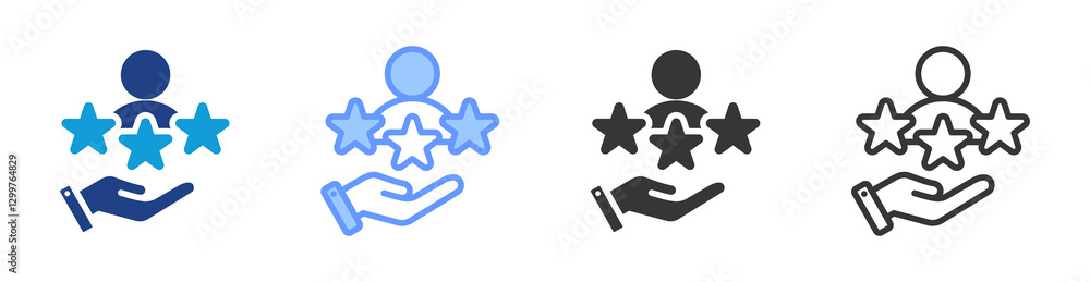 Poster talent icon set multiple style collection