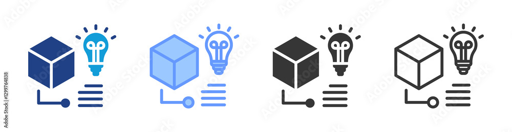 Poster Insight icon set multiple style collection