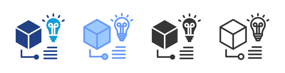 Insight icon set multiple style collection