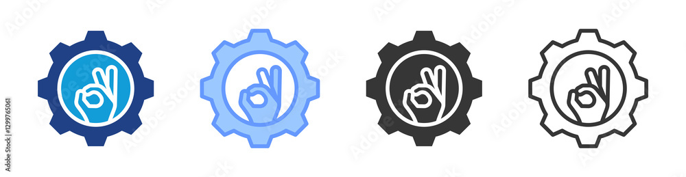 Aufkleber craftmanship icon set multiple style collection
