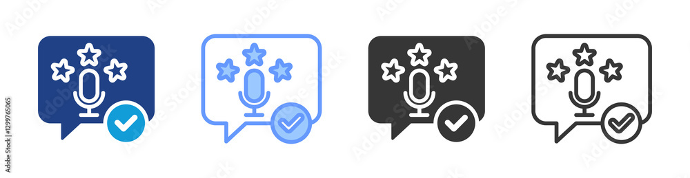 Poster Fluency icon set multiple style collection