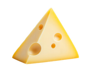 High-Quality PNG swiss cheese triangle on white background