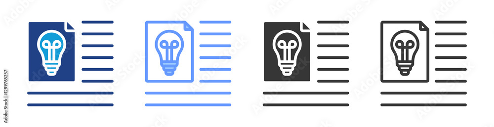 Poster subject matter icon set multiple style collection