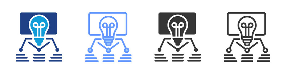 Fototapeta premium Field Knowledge icon set multiple style collection