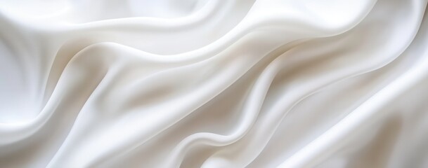 Obraz premium Smooth, Elegant, and Luxurious Silk Fabric Draped Gracefully on a Soft Surface for Background or Textile Use in Fashion and Design Projects