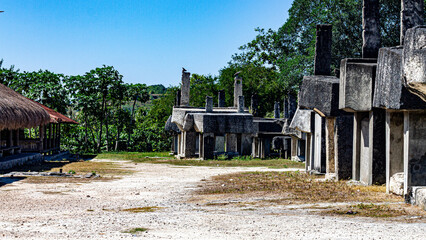 East Sumba, East Nusa Tenggara, Indonesia –  06. 20. 2024 – The Megalithic Tombs of Sumba are...