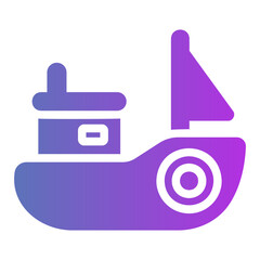 toy boat Gradient icon