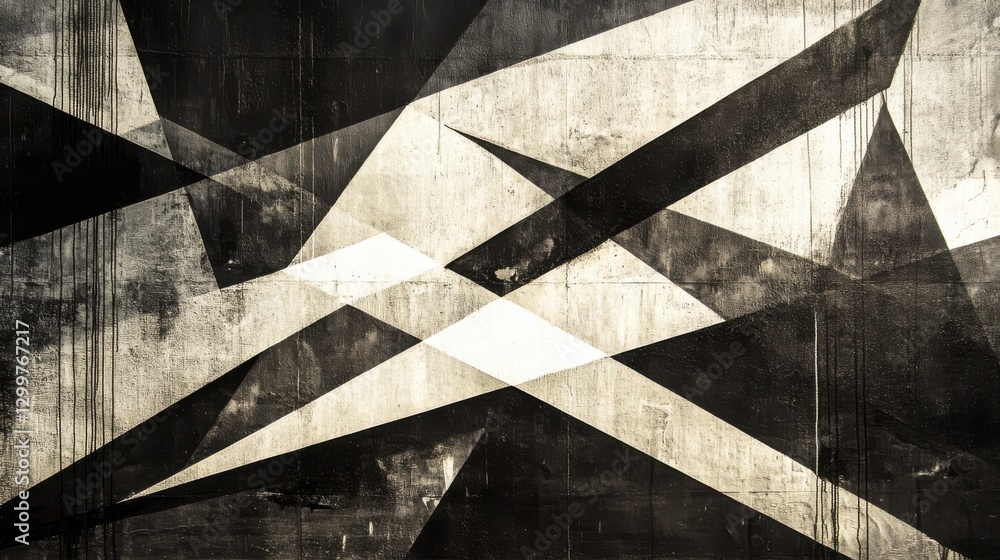 Poster abstract art with dynamic contrast and texture