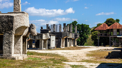 East Sumba, East Nusa Tenggara, Indonesia –  06. 20. 2024 – The Megalithic Tombs of Sumba are...