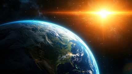 Breathtaking Cosmic View with Dynamic Bright Light