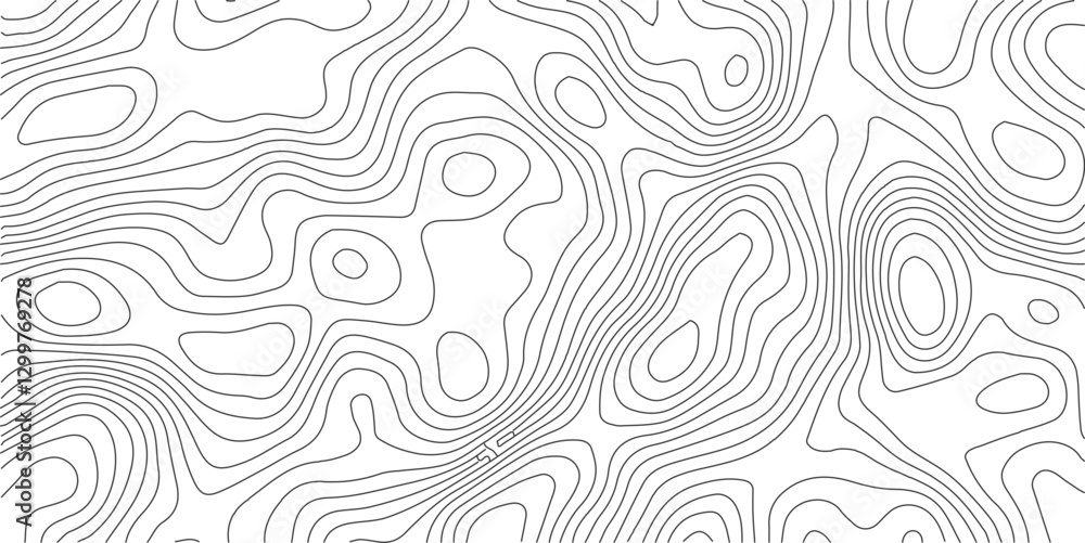 Poster abstract topographic contours map background .topographic background and texture, monochrome image. 