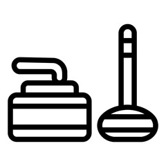 Obraz premium curling Line Icon