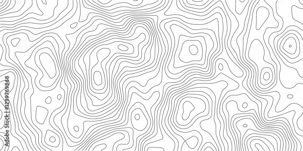 Poster Abstract topographic contours map background .Topographic background and texture, monochrome image. Topography and geography map grid abstract backdrop. Business concept. Topography map concept.
