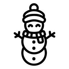 snowman Line Icon