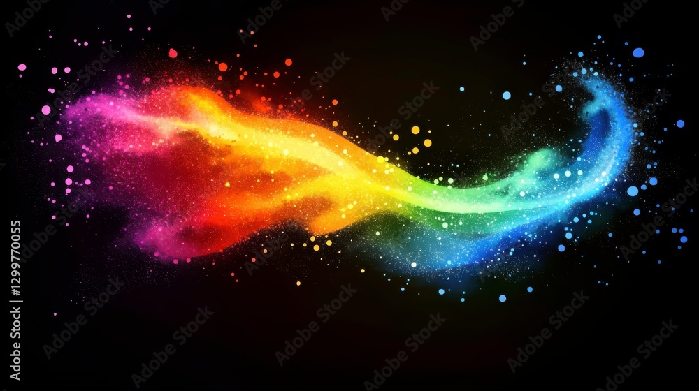 Poster colorful abstract background with vibrant patterns