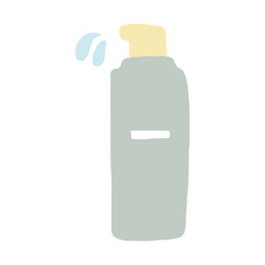 Skincare bottle pump Flat Design - Cleancers Exfoliants Serums essences Toner moisturizers