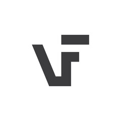 symbol of vf letter icon design. sign of vf letter illustration
