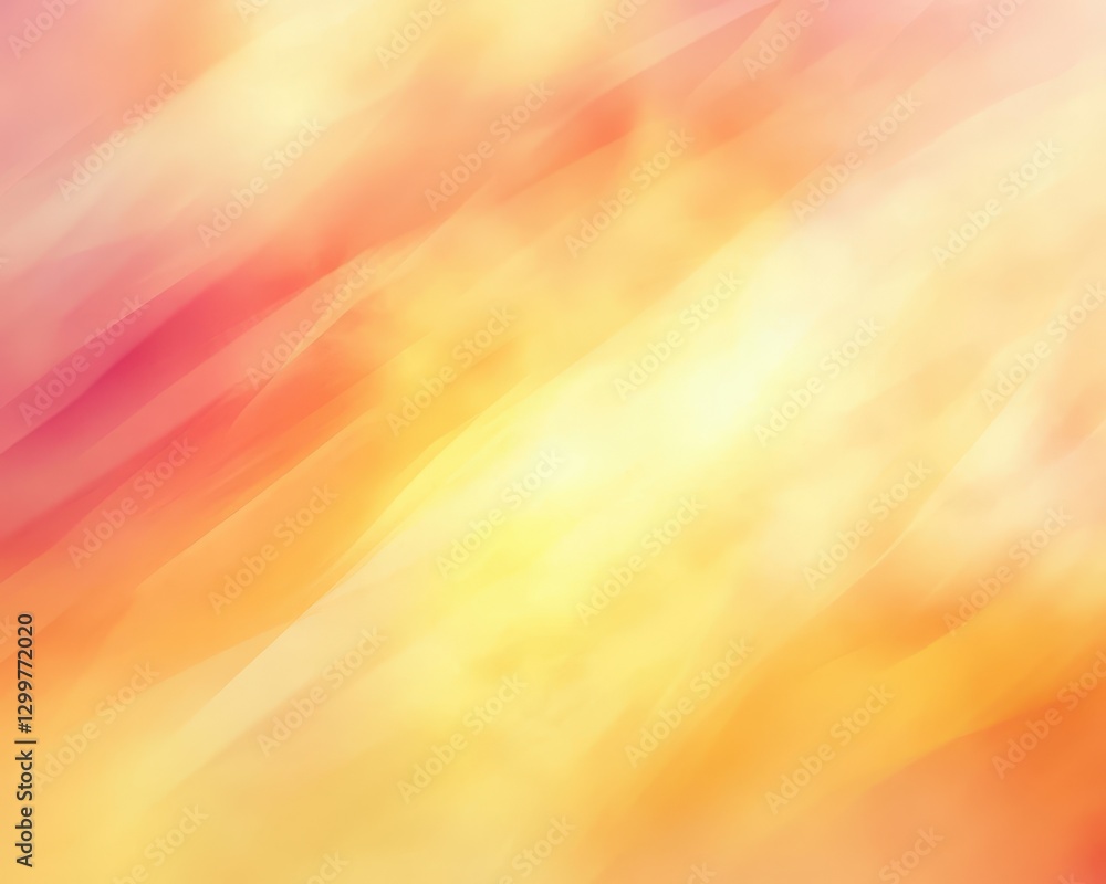 Poster soft blurred background of warm yellow and pink hues creating a dreamy and serene atmosphere ideal f