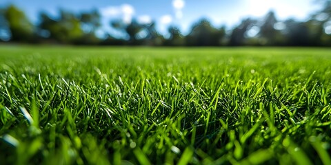 Vibrant Green Grass Meadow Landscape Photography