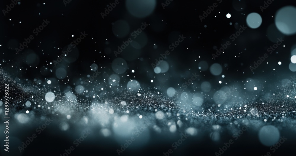 Poster soft bokeh background with shimmering particles floating in the air creating a dreamy and ethereal a