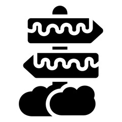 directional sign Solid icon