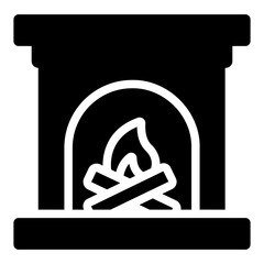 fireplace Solid icon