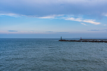 View of the port of Ramsgate, a small town in southeast England	