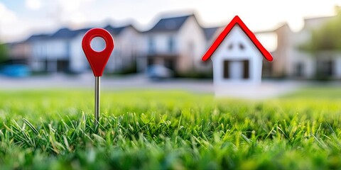 real estate geolocation and online search concept