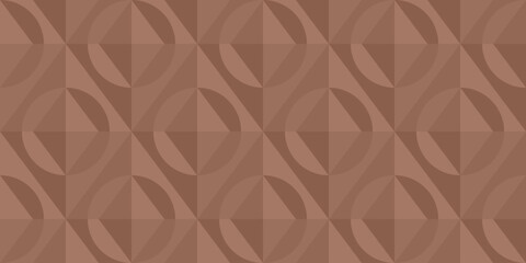 Mid-century modern inspired geometric pattern with interlocking ovals and diamonds in warm brown tones. Perfect for wallpapers, textiles, packaging, web backgrounds, or retro-themed design projects.