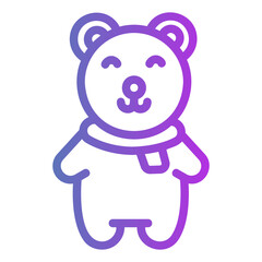 polar bear Gradient icon