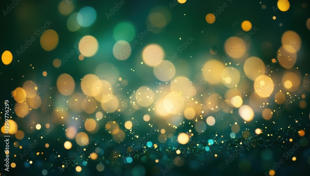 Poster soft focus background with colorful bokeh lights creating a dreamy and magical atmosphere for variou