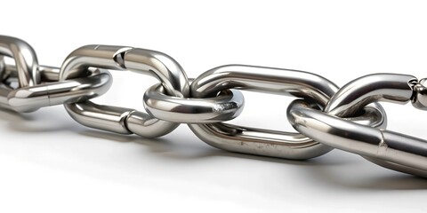 metal chain isolated on white